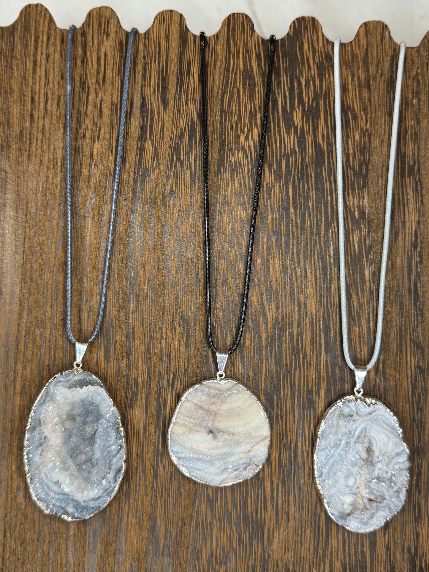 Agate Druzy Pendants