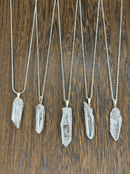 Lemurian Quartz pendants