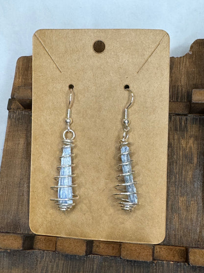 Blue Kyanite Cage Earrings