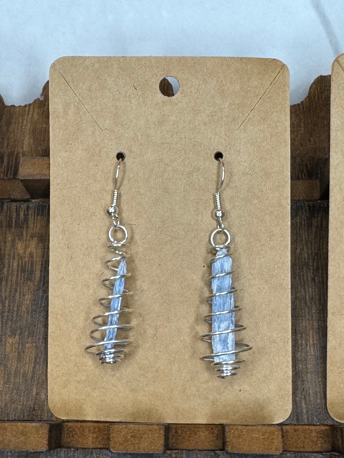 Blue Kyanite Cage Earrings