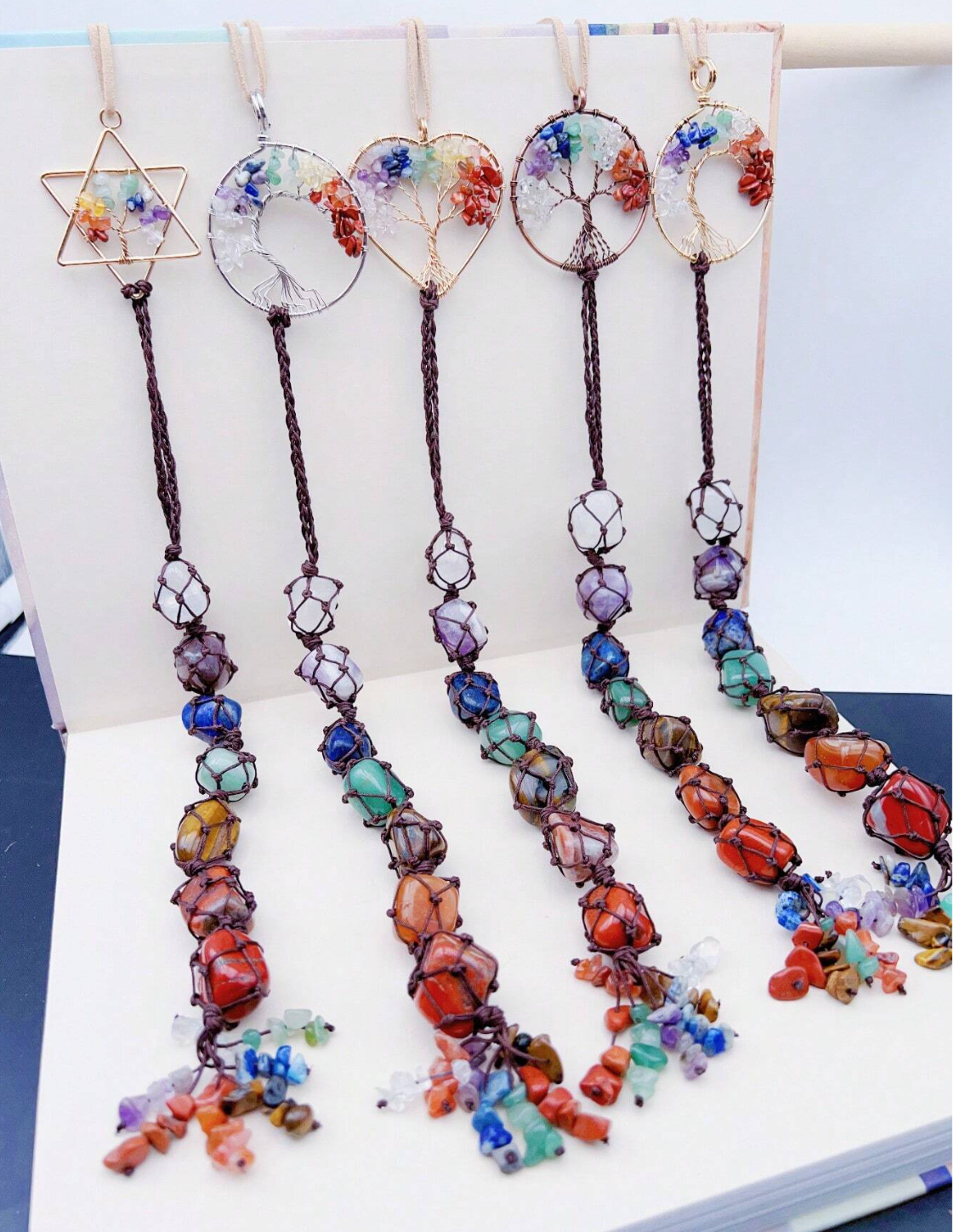 Tree of Life Chakra Hanging Crystals